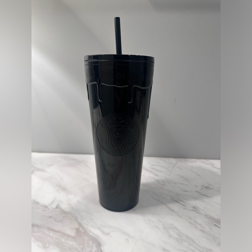 Starbucks Black Obsidian Ooze Slime Cold Cup Halloween 2024 (24 oz) Venti